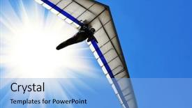  Presentation with glider - Cool new presentation theme with young girl with a marker writing something isolated on white backdrop and a lemonade colored foreground