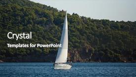  Presentation with yacht - Amazing PPT theme having gliding - sailing ships yacht glides backdrop and a dark gray colored foreground