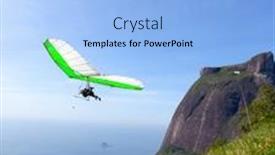  Presentation with flight - Cool new slide deck with gliding-flight-in-the-beautiful backdrop and a light blue colored foreground