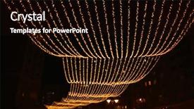  Presentation with street of shanghai on the night - Amazing slides having glimmering - beautiful garlands on night city backdrop and a  colored foreground