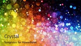  Presentation with light golden lights - Presentation theme enhanced with glimmering - rainbow of lights background and a gold colored foreground