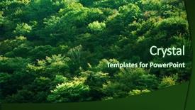  Presentation with green shadow - Beautiful presentation theme featuring glisten - green trees on a mountain backdrop and a forest green colored foreground
