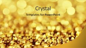  Presentation with green abstract bokeh lights - Beautiful theme featuring glitter background with blinking stars backdrop and a yellow colored foreground