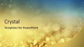  Presentation with green abstract bokeh lights - PPT theme consisting of glitter background with blinking stars background and a yellow colored foreground