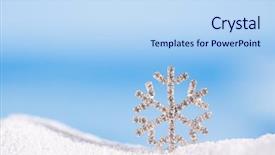  Presentation with diamon glitter sparkle - Cool new presentation design with glitter christmas snowflake on white backdrop and a light blue colored foreground