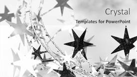  Presentation with white christmas - Audience pleasing PPT layouts consisting of glitter-christmas-stars backdrop and a light gray colored foreground