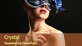  Presentation with masquerade mask - Theme consisting of glitter makeup and masquerade mask background and a red colored foreground