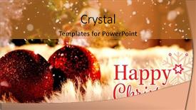  Presentation with christmas card - Cool new theme with glitter red carpet - christmas card against decorations backdrop and a gold colored foreground