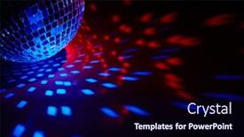 Presentation with disco ball - PPT layouts featuring glittering-mirror-disco-ball background and a navy blue colored foreground