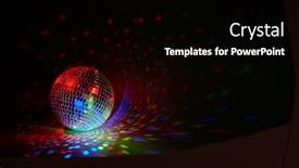  Presentation with disco ball - Amazing PPT layouts having glittering-mirror-disco-ball backdrop and a black colored foreground