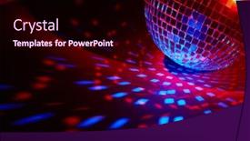  Presentation with disco ball - PPT layouts with glittering-mirror-disco-ball background and a wine colored foreground