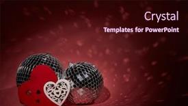  Presentation with disco ball - Audience pleasing PPT theme consisting of glittering-mirror-disco-ball backdrop and a wine colored foreground