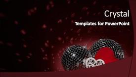  Presentation with disco ball - Slides featuring glittering-mirror-disco-ball background and a black colored foreground