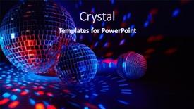  Presentation with web design - Beautiful PPT theme featuring glittering-mirror-disco-balls backdrop and a navy blue colored foreground