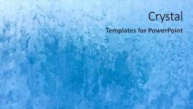  Presentation with ice frozen - Presentation theme having window pane coated shiny icy background and a light blue colored foreground