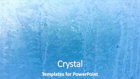  Presentation with ice frozen - Theme featuring window pane coated shiny icy background and a teal colored foreground