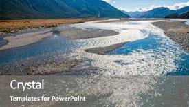  Presentation with reflecting - Cool new slide deck with stones rivers - sun reflecting in waimakariri backdrop and a gray colored foreground