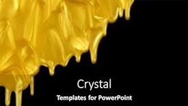  Presentation with shiny gold - PPT theme enhanced with glittering-shiny-metallic-gold-paint background and a black colored foreground