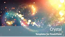  Presentation with magic - Colorful theme enhanced with glittering stars swirl bokeh background backdrop and a seafoam green colored foreground