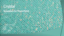  Presentation with sequin - Audience pleasing PPT theme consisting of glittery blue or aquamarine color backdrop and a seafoam green colored foreground