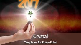  Presentation with light bulb - Theme with global 2017 - hand holding environmental light bulb background and a  colored foreground