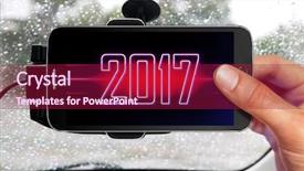  Presentation with navigation - Colorful slides enhanced with global 2017 - new portable device for navigation backdrop and a  colored foreground