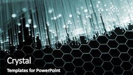  Presentation with fiber optics - Beautiful PPT theme featuring global abstract - fiber optics background with lots backdrop and a black colored foreground