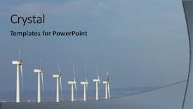  Presentation with team group yellow - Slides featuring global alignment - group of aligned windmills background and a  colored foreground