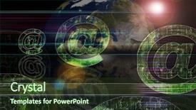  Presentation with global - Cool new slide set with global background series- e-mail backdrop and a tawny brown colored foreground