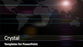  Presentation with green earth world globe map - Slide deck with global background series- world map background and a black colored foreground