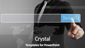  Presentation with structure - Amazing presentation design having global business concept - hand pushing social network structure backdrop and a dark gray colored foreground