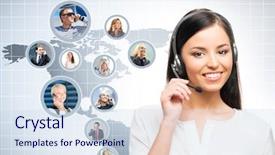  Presentation with international business - Presentation theme with global business money - young confident and beautiful customer background and a sky blue colored foreground