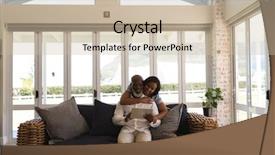  Presentation with senior living - PPT theme enhanced with global citizen - front view of active senior background and a soft green colored foreground