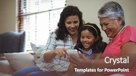  Presentation with mobile phone and germs - Amazing theme having global citizen - happy family using mobile phone backdrop and a tawny brown colored foreground