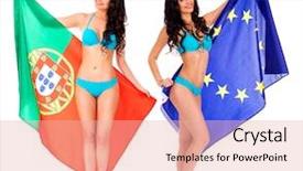  Presentation with collage - Presentation design enhanced with global citizenship - collage - two young beautiful background and a lemonade colored foreground