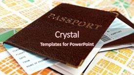  Presentation with translucent odisha map - Colorful PPT layouts enhanced with global citizenship - passports with tickets on map backdrop and a wine colored foreground