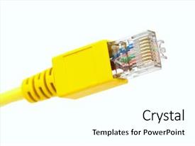 Global Computer Network Rj45 Connector Isolated On White PPT template ...