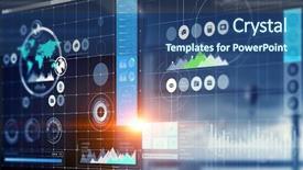  Presentation with interaction - Beautiful presentation theme featuring global connection and interaction mixed media backdrop and a ocean colored foreground