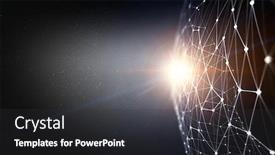 Presentation with networking - Cool new slide deck with global connection and networking 3d backdrop and a dark gray colored foreground