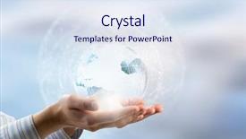  Presentation with connection - Amazing theme having global connection concept with digital backdrop and a sky blue colored foreground