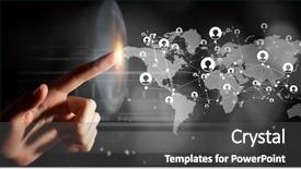  Presentation with connection - Theme enhanced with global connection technologies mixed media background and a dark gray colored foreground