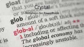 Presentation with definition - Cool new presentation with close up word - global definition in the dictionary backdrop and a light gray colored foreground