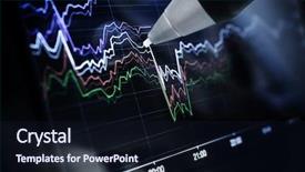  Presentation with global economy - Slide set with global economy - business charts and markets media background and a wine colored foreground