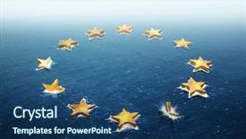  Presentation with global economy - Theme with global economy - conceptual image representing the stars background and a ocean colored foreground