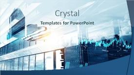  Presentation with financial markets - Audience pleasing PPT theme consisting of global-financial-markets-concept-mixed backdrop and a sky blue colored foreground