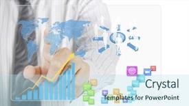  Presentation with housing financial management - PPT layouts consisting of global foreign currency exchange - businessman with financial symbols coming background and a sky blue colored foreground