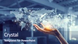  Presentation with global - Cool new PPT layouts with global future - media worldwide technology concept mixed backdrop and a ocean colored foreground