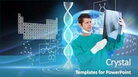  Presentation with global health - Slide set having global health - close up of male doctor background and a teal colored foreground