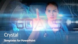  Presentation with global health - PPT theme with global health - doctor pointing to the word background and a teal colored foreground