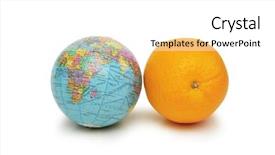  Presentation with history earth globe isolated white - Presentation having global health - globe and orange isolated background and a white colored foreground